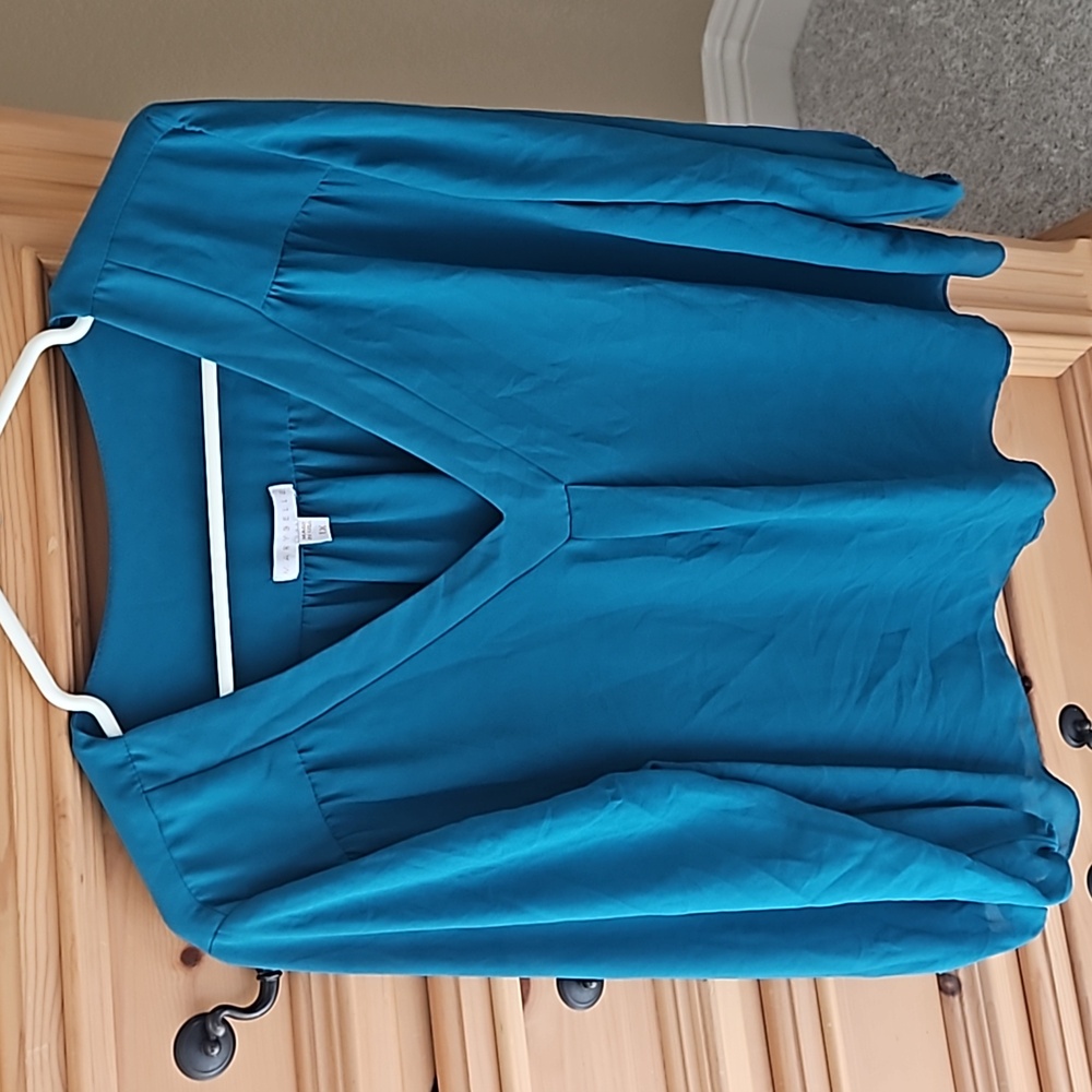 Blue sheer blouse